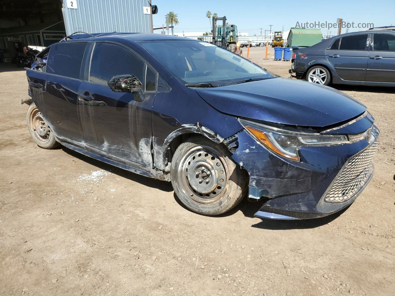 2020 Toyota Corolla Le Синий vin: JTDEPRAE5LJ038659