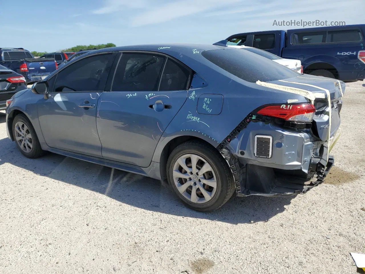 2020 Toyota Corolla Le Бирюзовый vin: JTDEPRAE5LJ042016