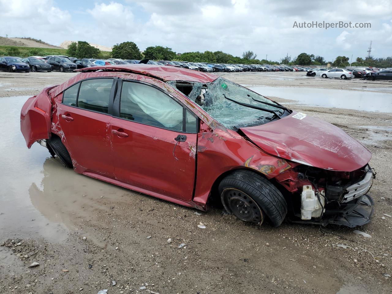 2020 Toyota Corolla Le Red vin: JTDEPRAE5LJ045577