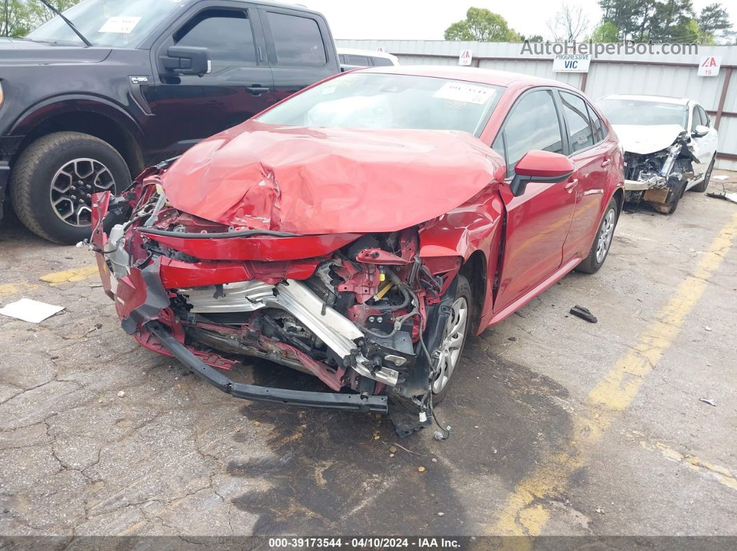 2020 Toyota Corolla Le Burgundy vin: JTDEPRAE5LJ098294