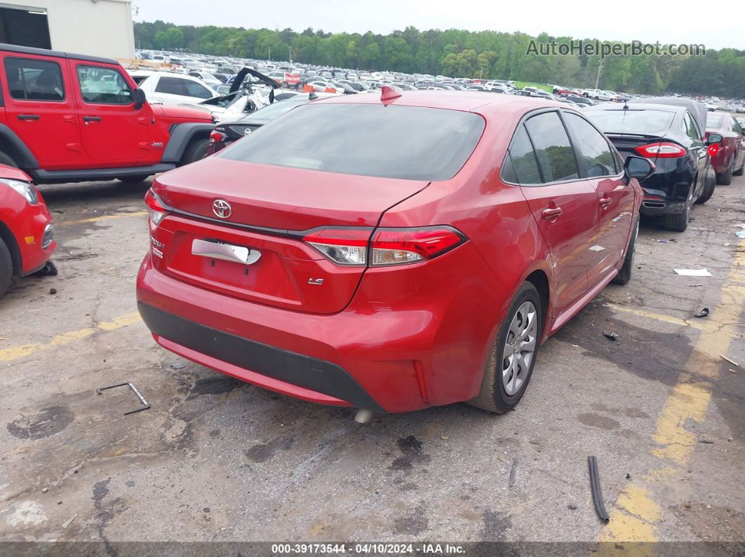 2020 Toyota Corolla Le Burgundy vin: JTDEPRAE5LJ098294