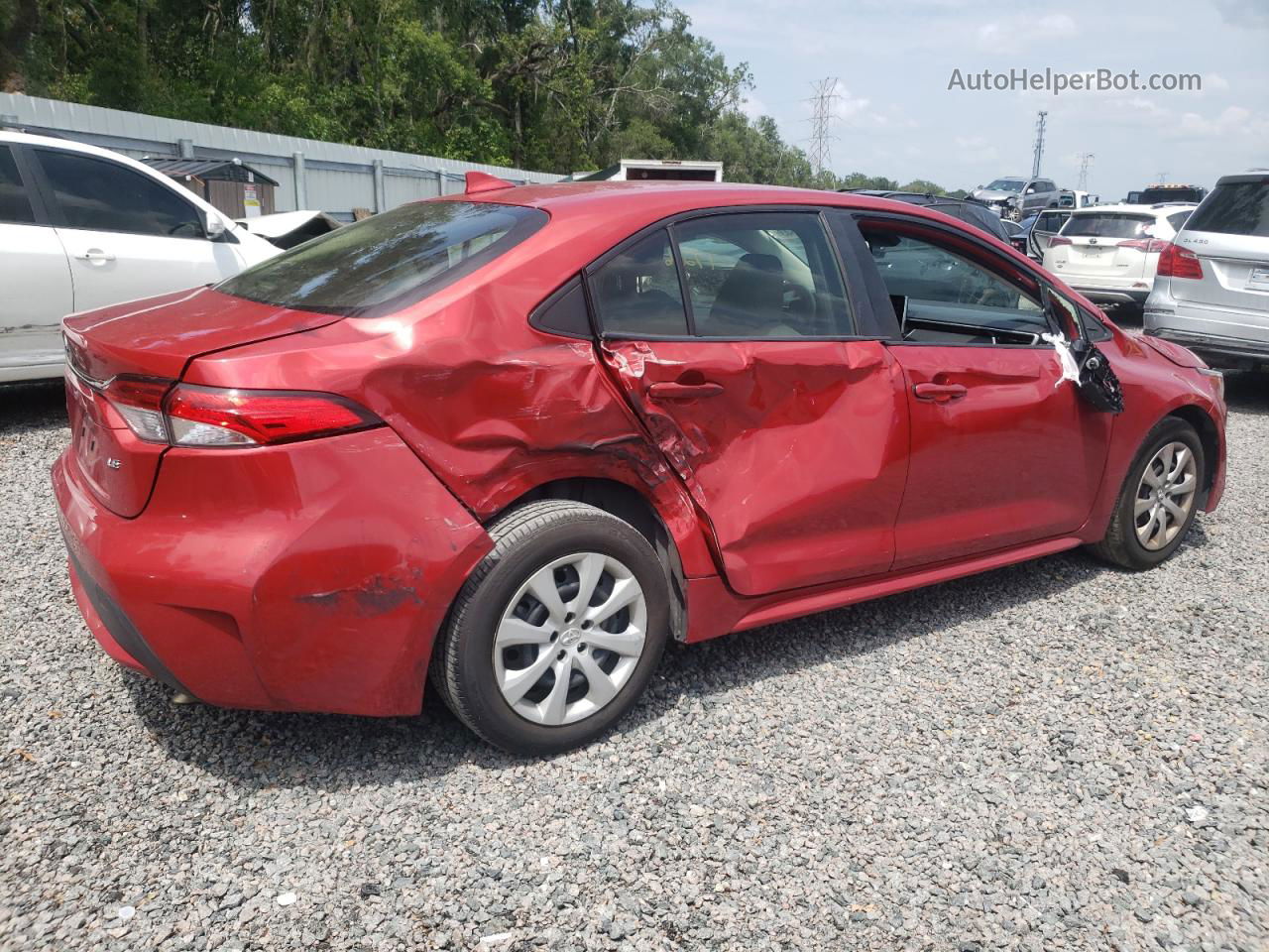 2020 Toyota Corolla Le Red vin: JTDEPRAE5LJ103381