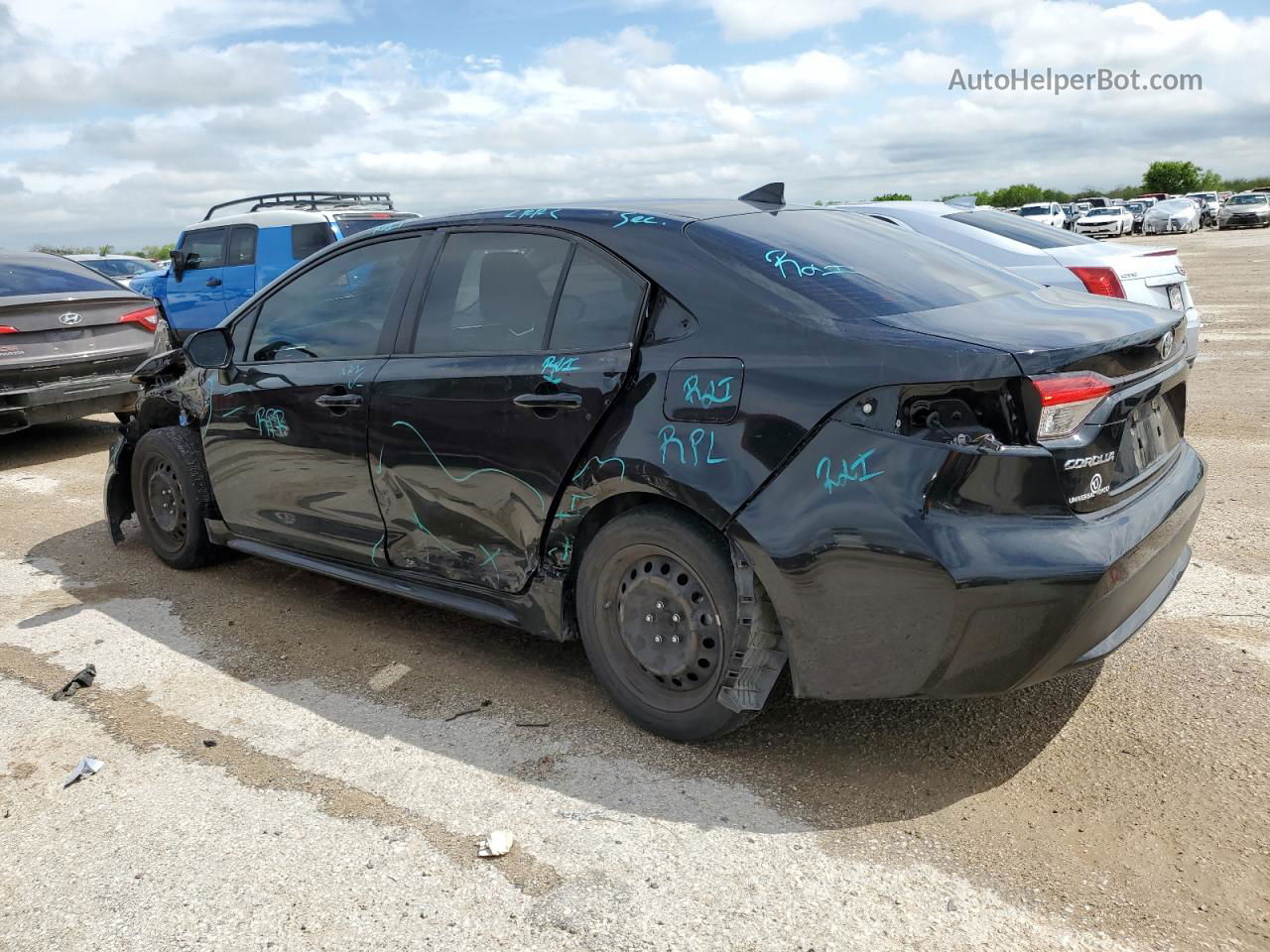 2020 Toyota Corolla Le Черный vin: JTDEPRAE5LJ106037