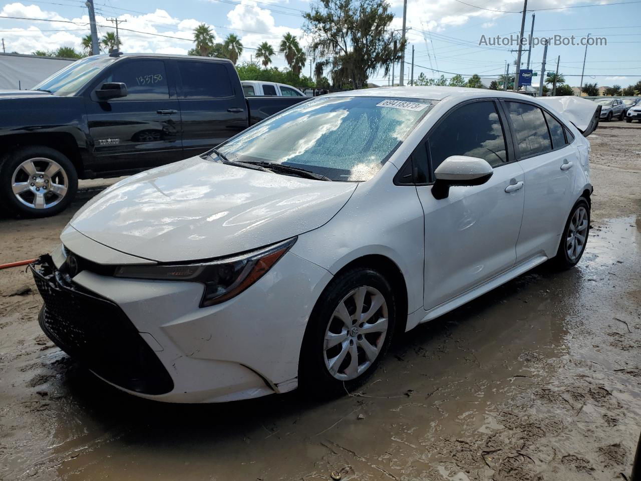 2020 Toyota Corolla Le White vin: JTDEPRAE5LJ108368