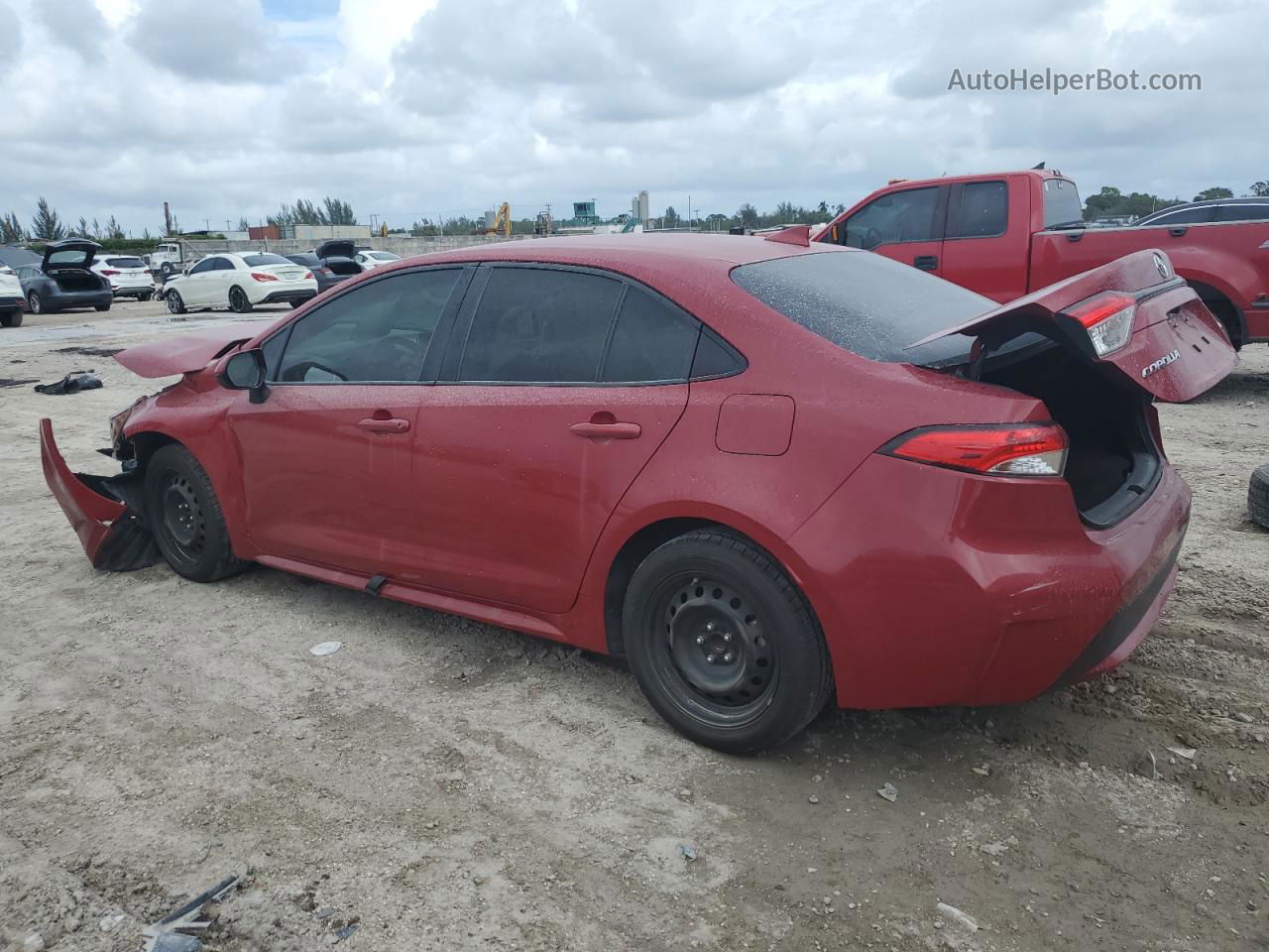 2020 Toyota Corolla Le Красный vin: JTDEPRAE6LJ026102