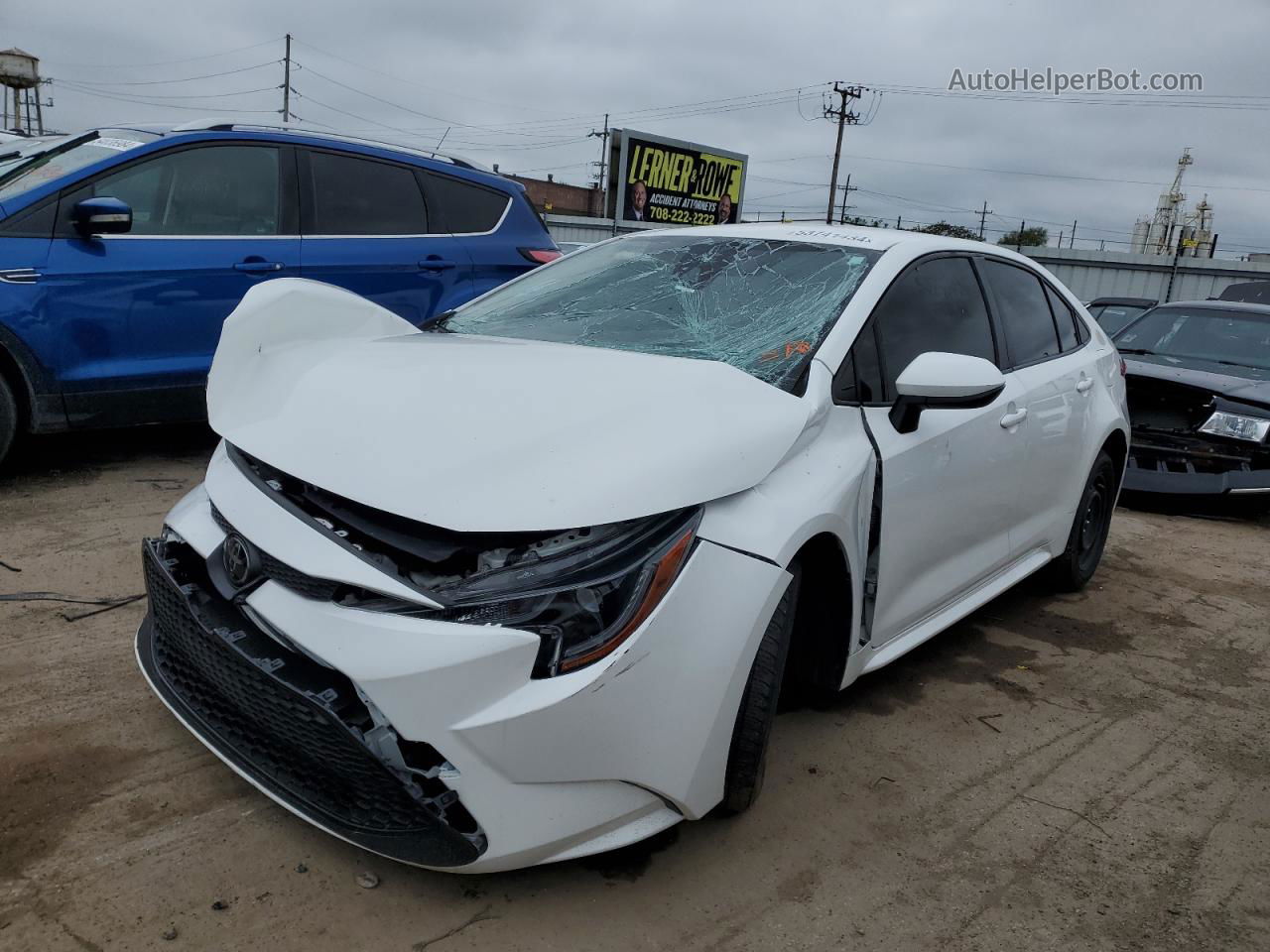 2020 Toyota Corolla Le White vin: JTDEPRAE6LJ103048