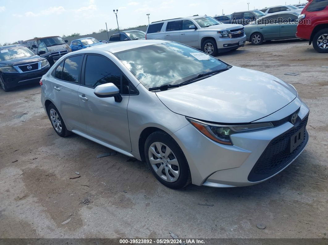 2020 Toyota Corolla Le Silver vin: JTDEPRAE7LJ022821