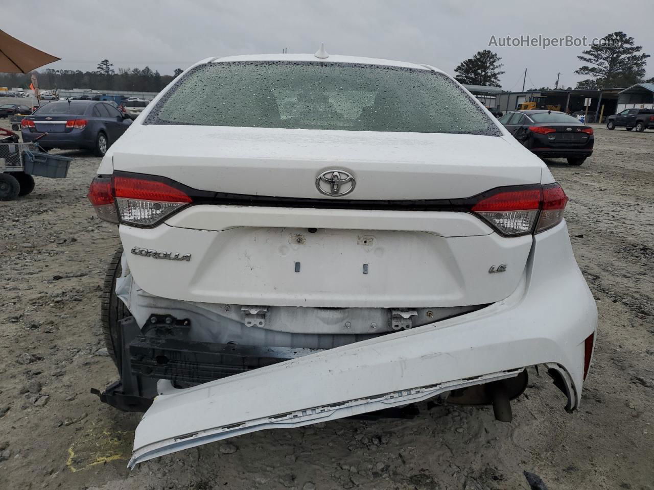 2020 Toyota Corolla Le White vin: JTDEPRAE7LJ039425