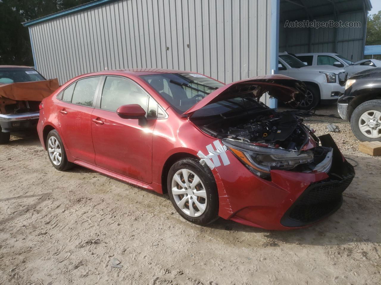 2020 Toyota Corolla Le Red vin: JTDEPRAE7LJ040073