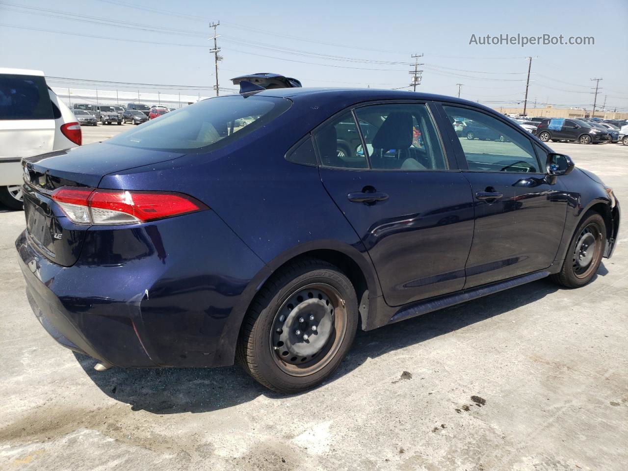 2020 Toyota Corolla Le Blue vin: JTDEPRAE7LJ044558