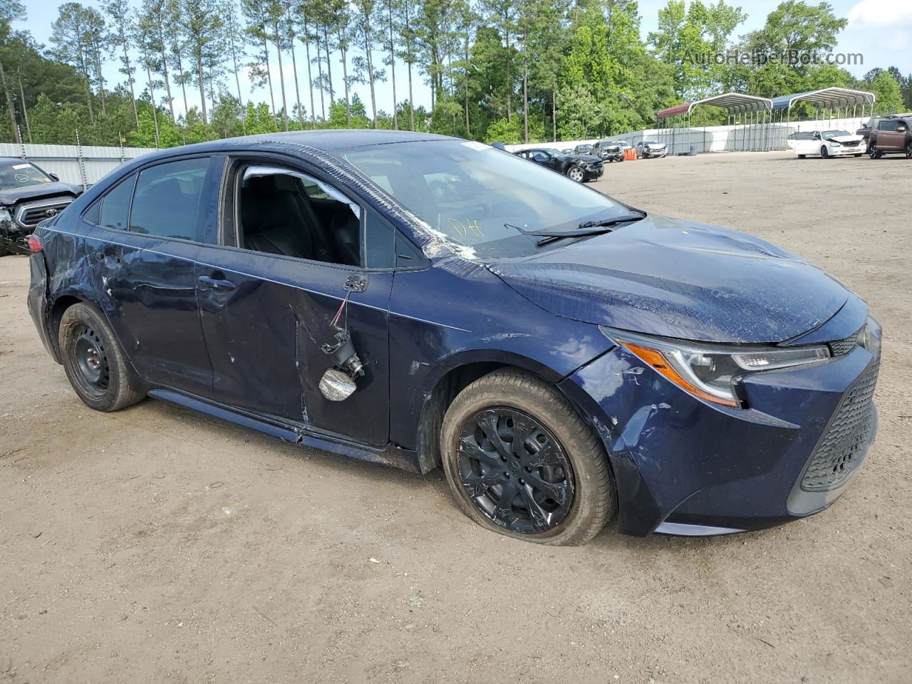 2020 Toyota Corolla Le Blue vin: JTDEPRAE7LJ075535