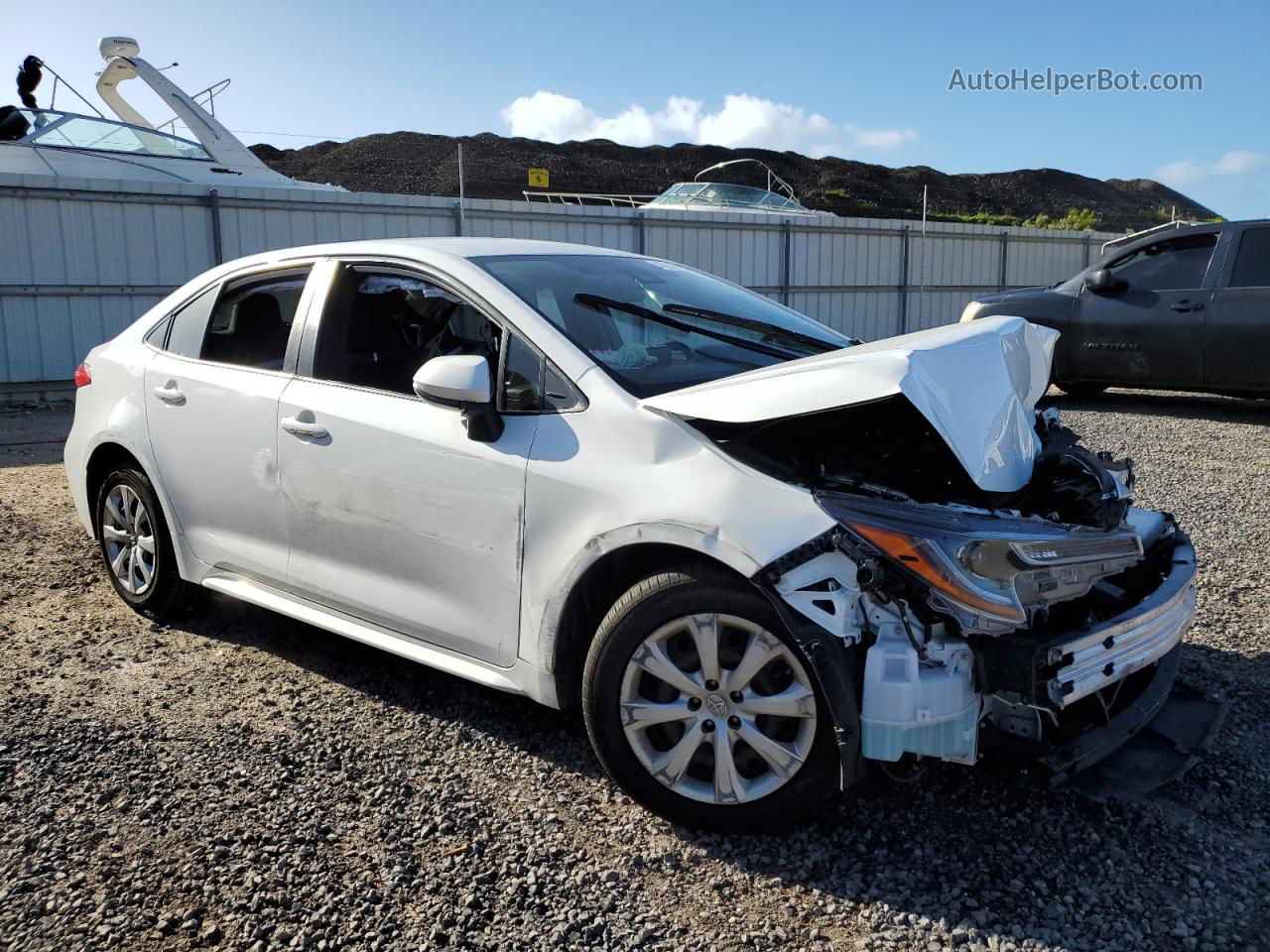 2020 Toyota Corolla Le White vin: JTDEPRAE7LJ079407