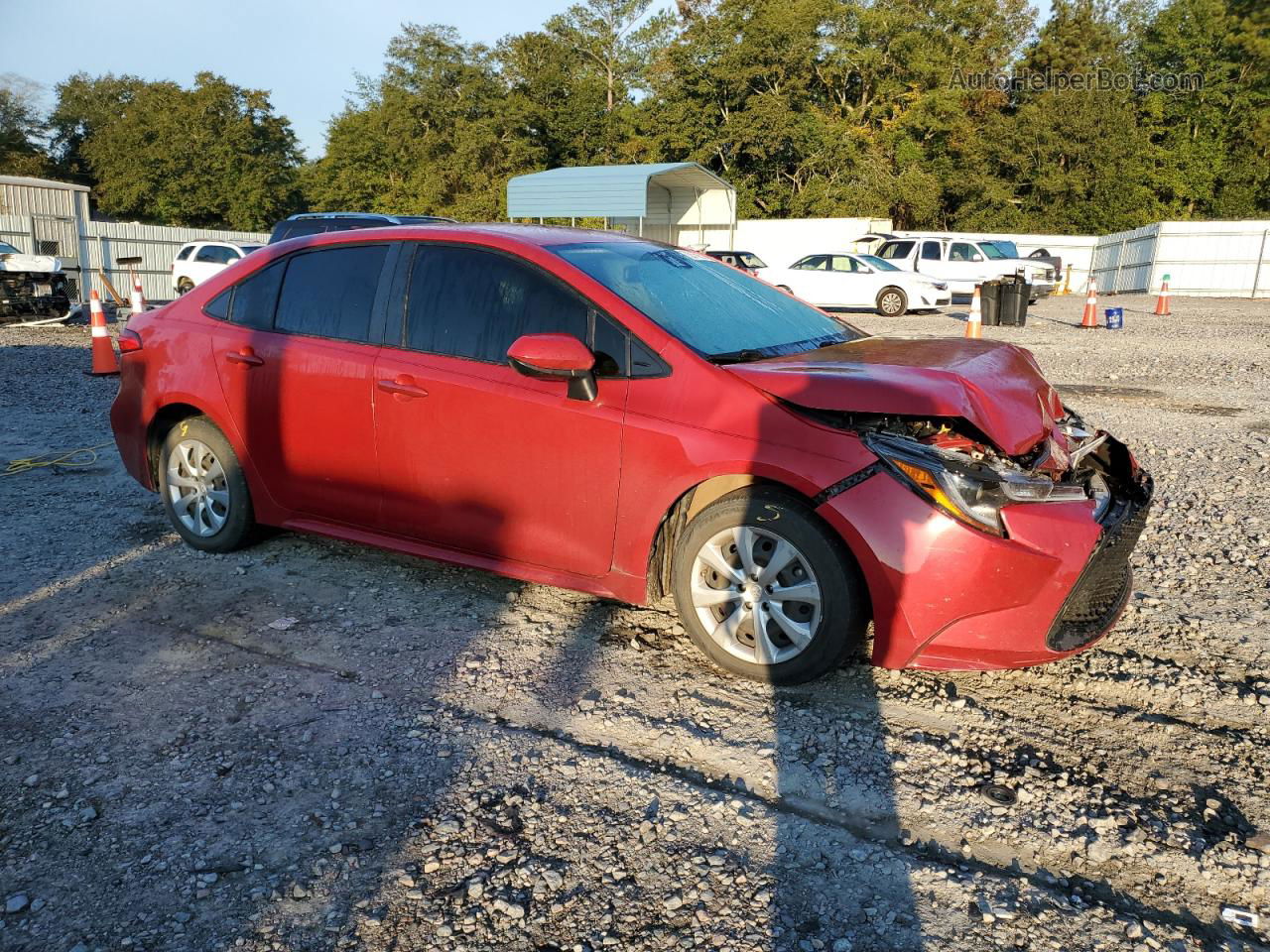 2020 Toyota Corolla Le Burgundy vin: JTDEPRAE7LJ107206