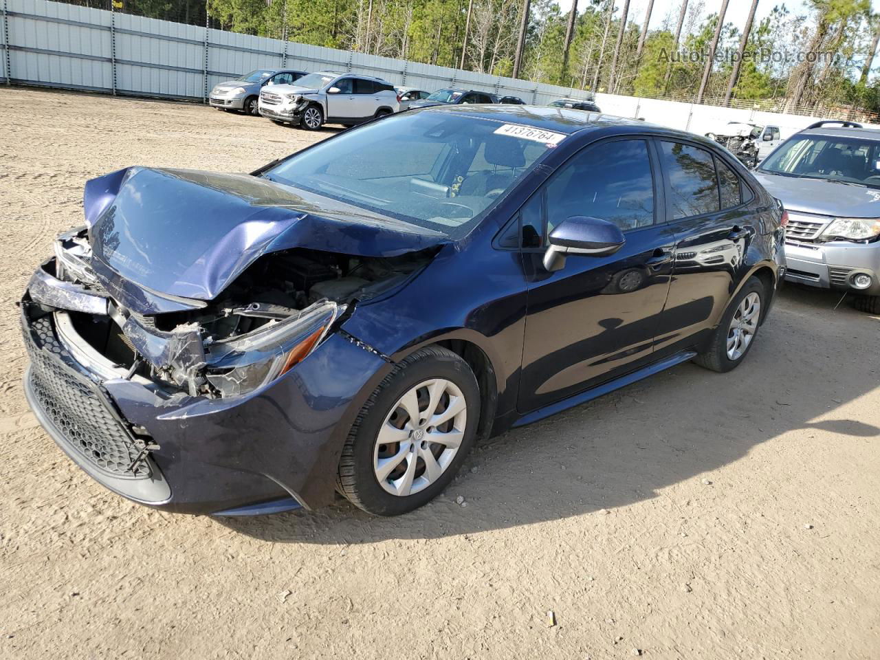 2020 Toyota Corolla Le Blue vin: JTDEPRAE8LJ058503