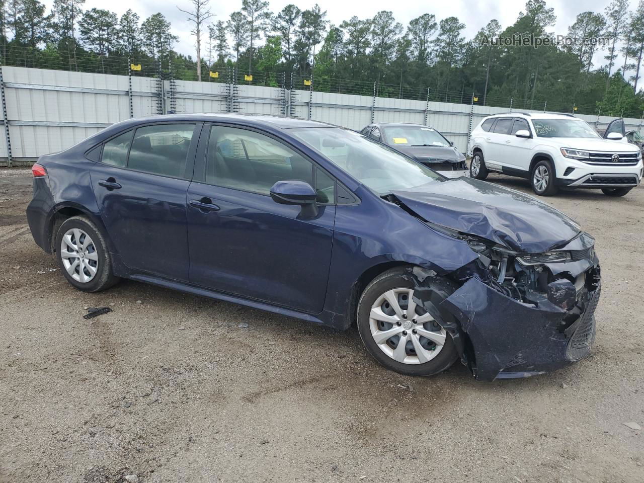 2020 Toyota Corolla Le Blue vin: JTDEPRAE8LJ084924