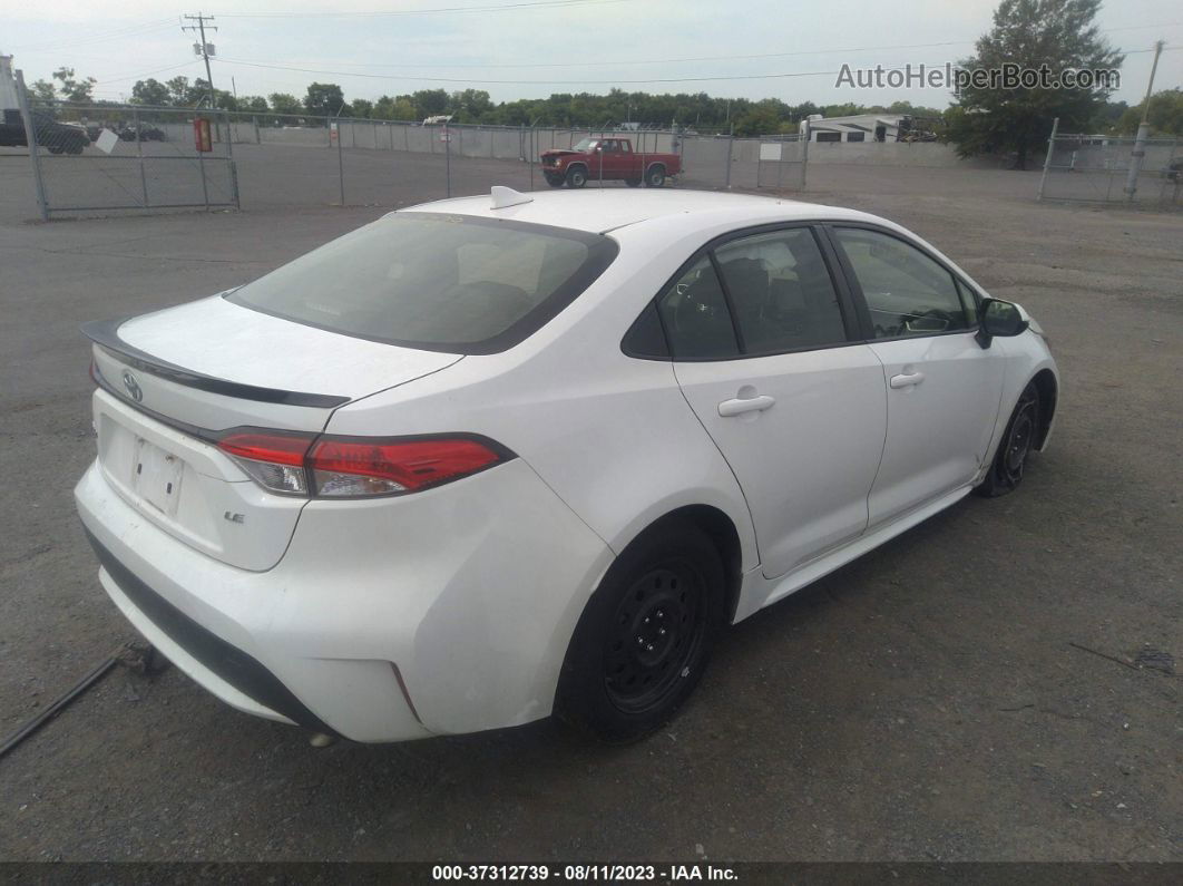 2020 Toyota Corolla Le White vin: JTDEPRAE9LJ024313