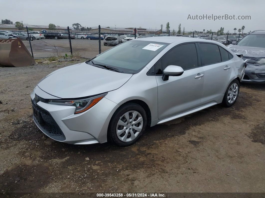 2020 Toyota Corolla Le Silver vin: JTDEPRAE9LJ043086