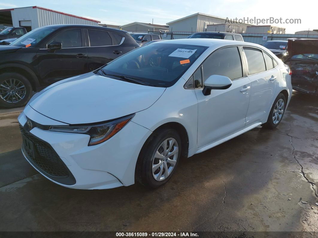 2020 Toyota Corolla Le White vin: JTDEPRAEXLJ032761