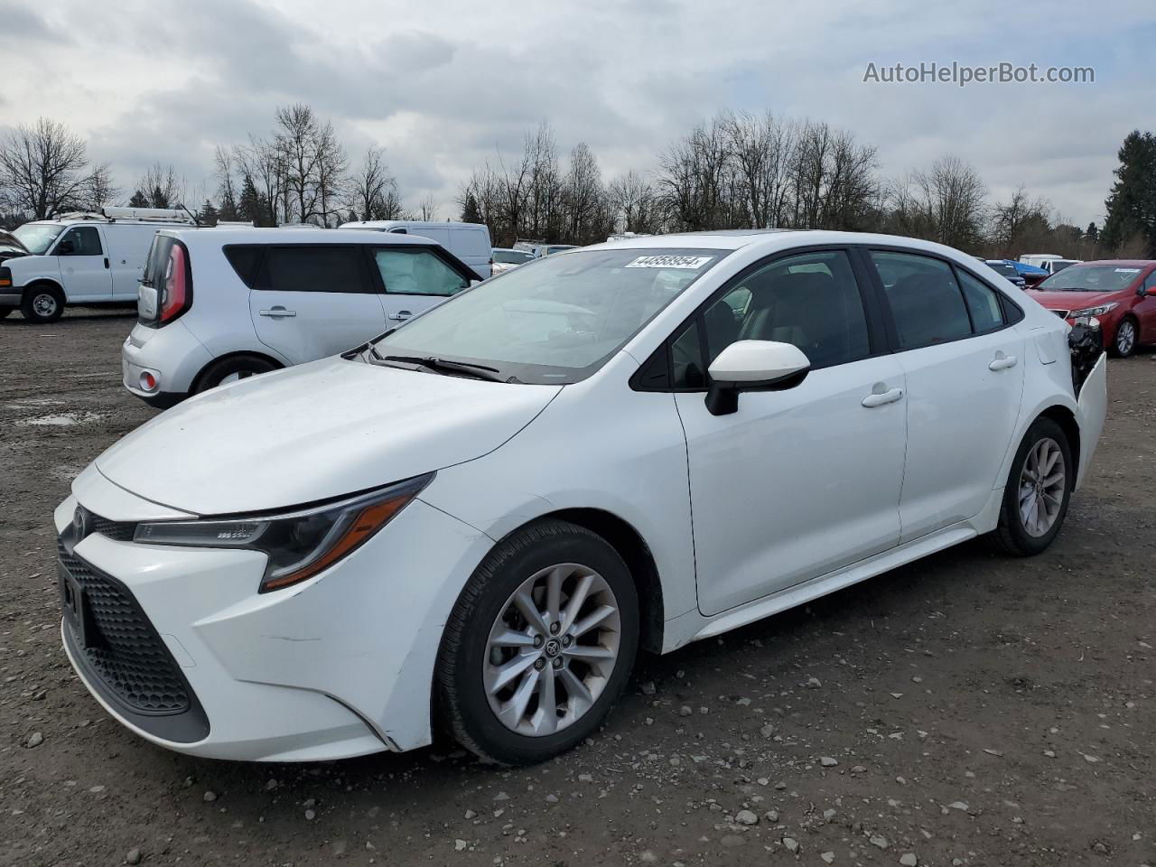 2021 Toyota Corolla Le White vin: JTDHPMAE0MJ169631