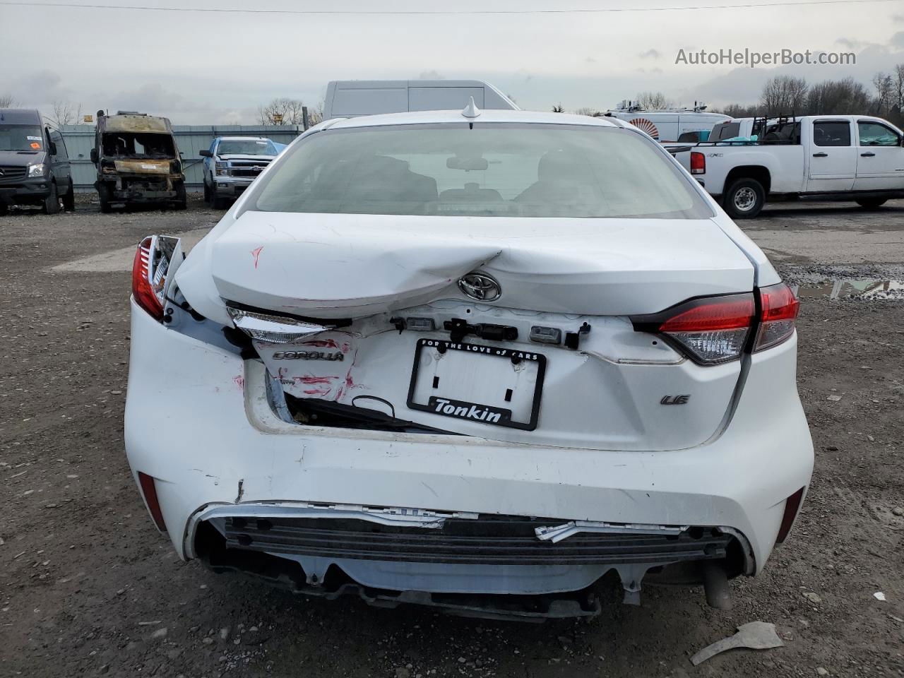 2021 Toyota Corolla Le White vin: JTDHPMAE0MJ169631