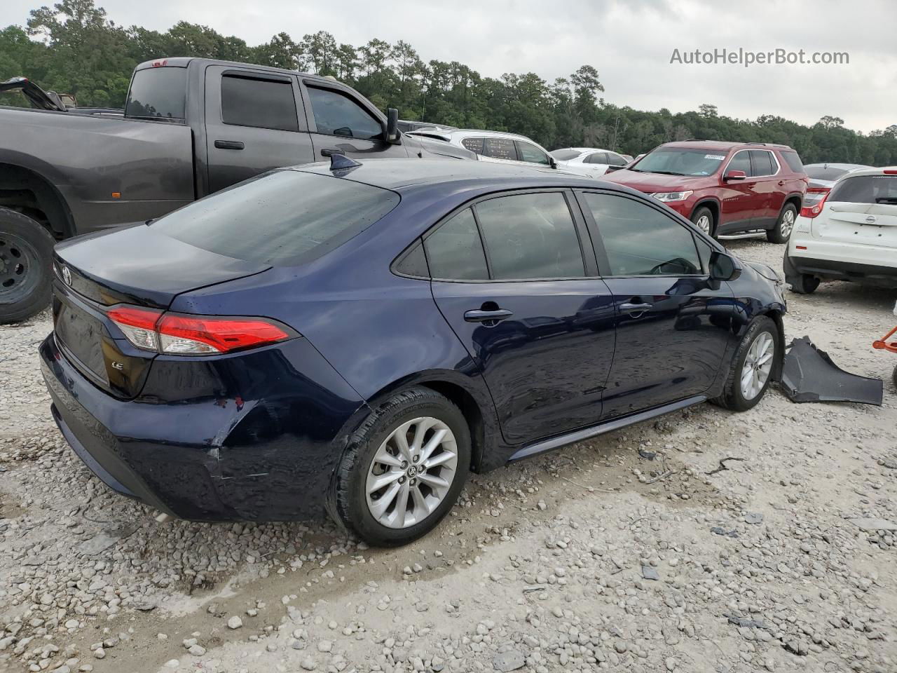 2020 Toyota Corolla Le Blue vin: JTDHPRAE6LJ043947