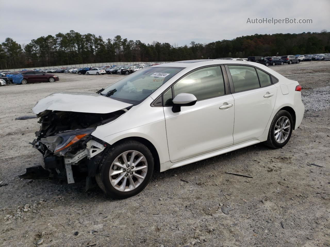 2020 Toyota Corolla Le Белый vin: JTDHPRAE6LJ063597