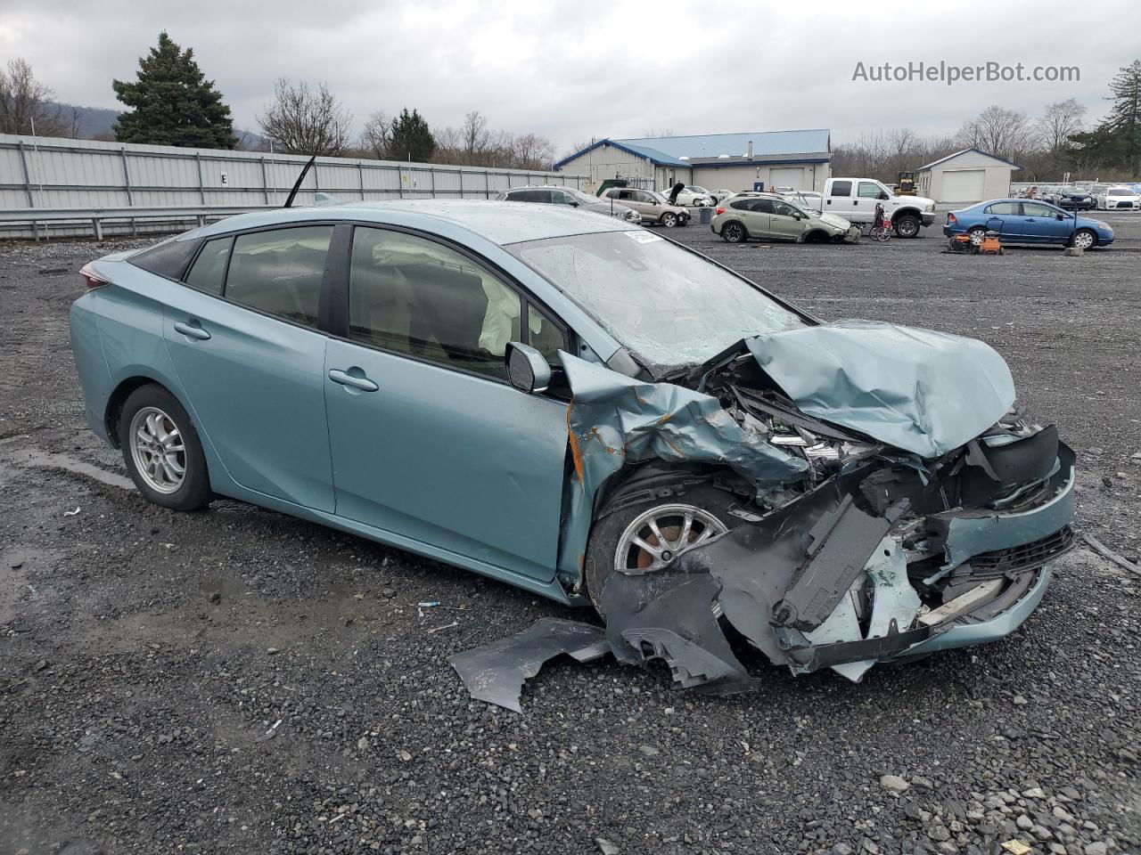 2017 Toyota Prius  Turquoise vin: JTDKARFU1H3052025