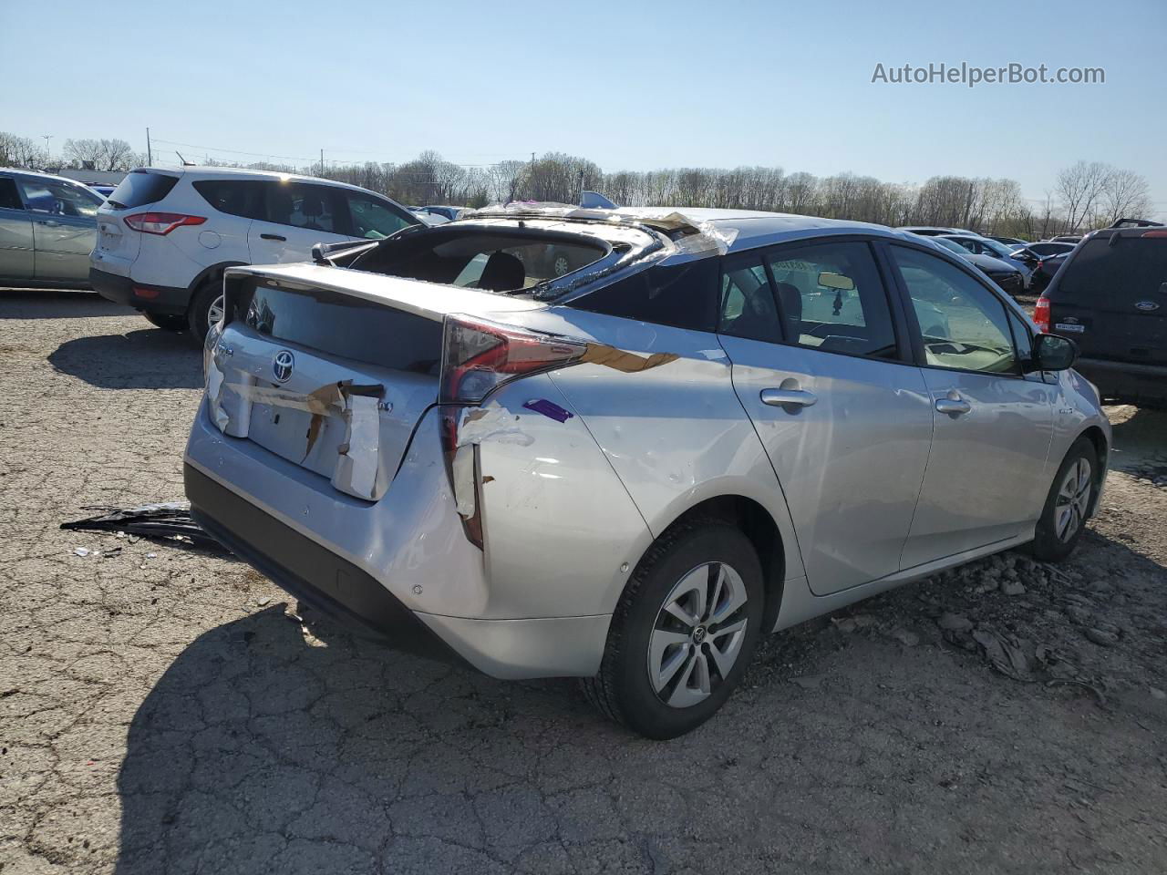 2017 Toyota Prius  Silver vin: JTDKARFU5H3047586