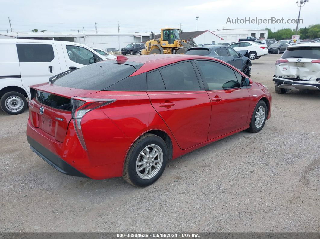 2016 Toyota Prius Four Красный vin: JTDKARFU8G3516734