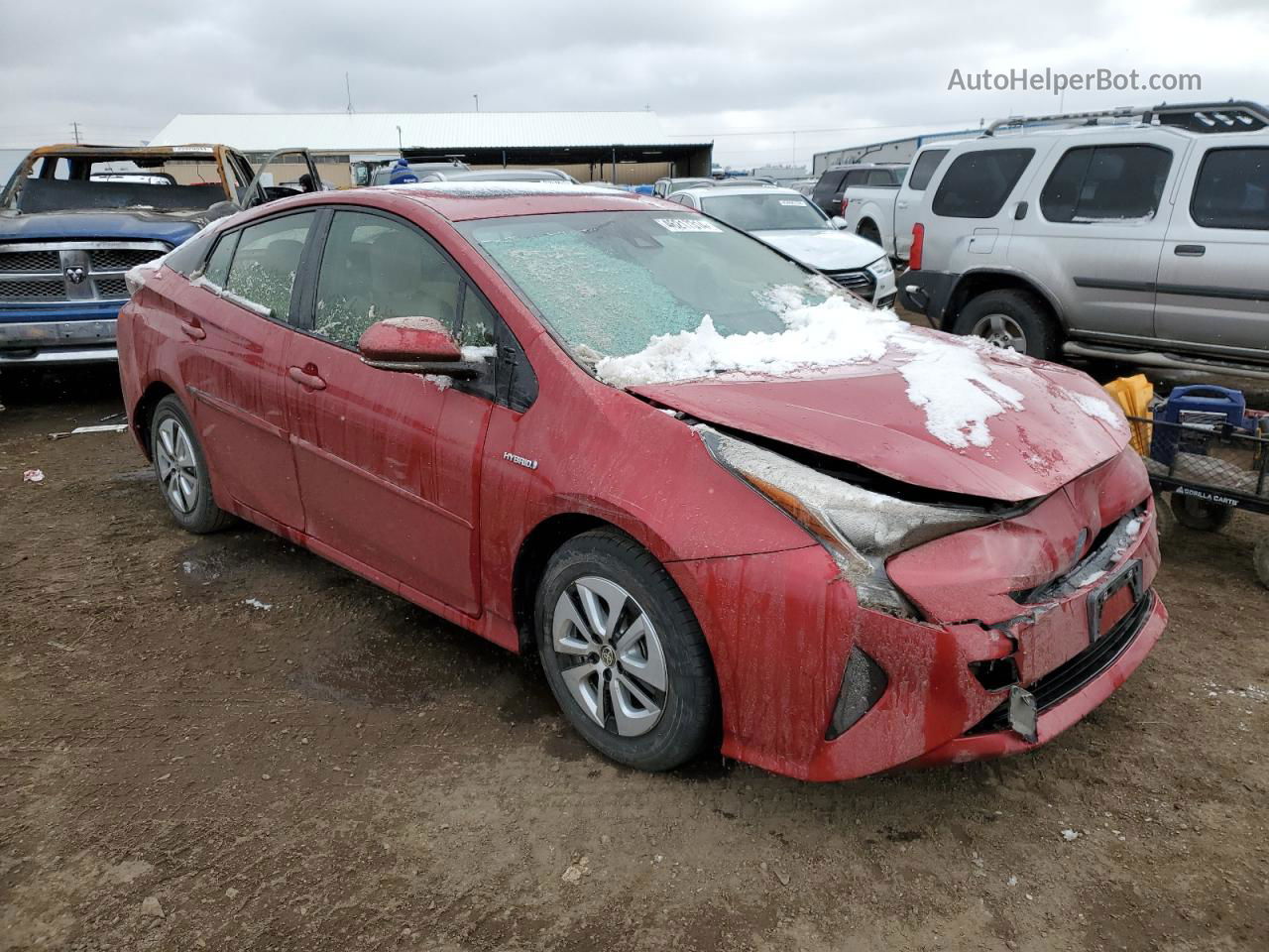 2016 Toyota Prius  Red vin: JTDKARFUXG3525354