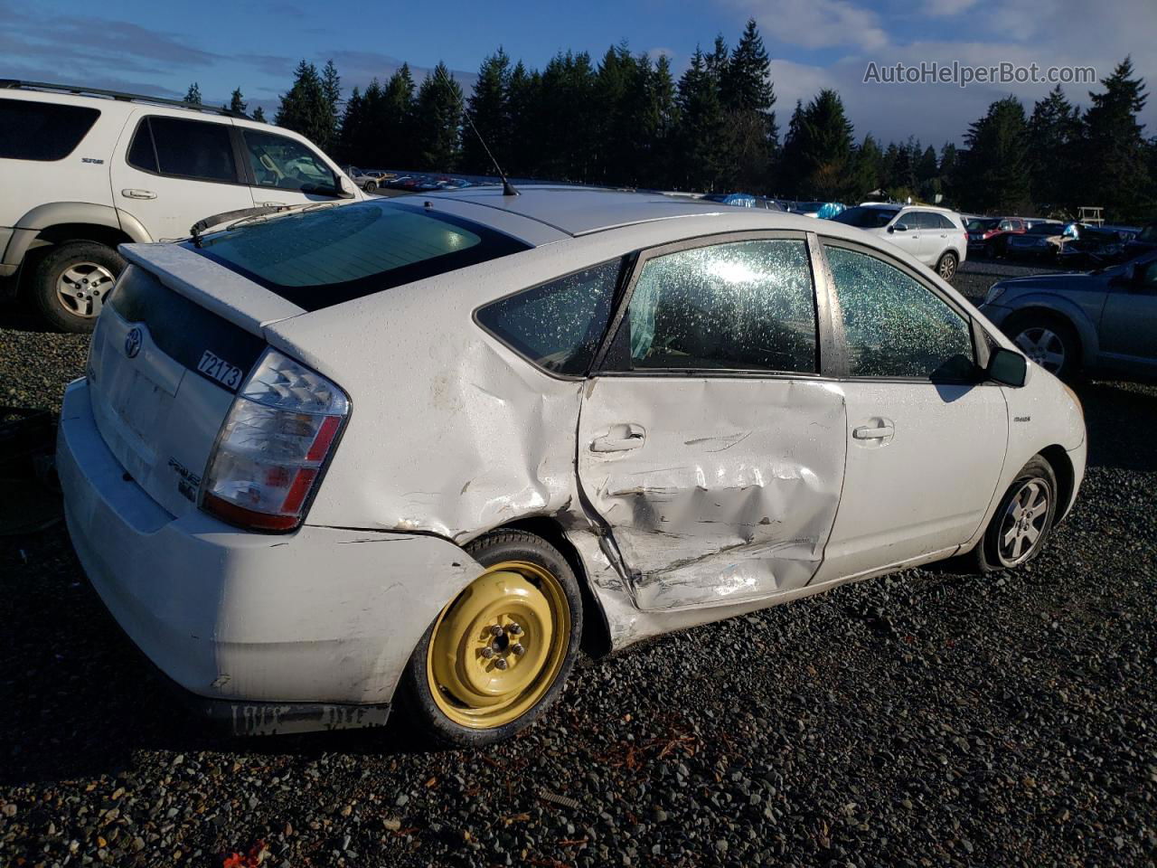 2007 Toyota Prius  White vin: JTDKB20U277086009