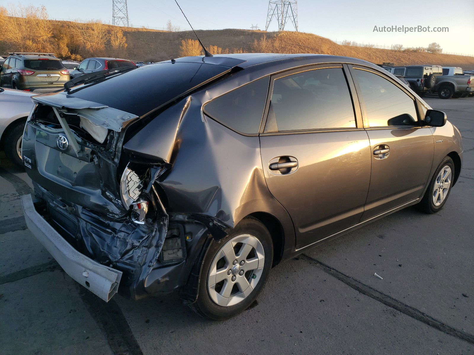 2008 Toyota Prius Угольный vin: JTDKB20U283303096