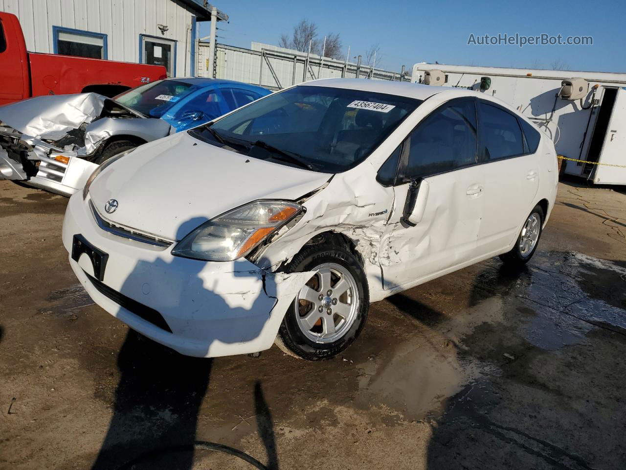 2008 Toyota Prius  White vin: JTDKB20U283307097