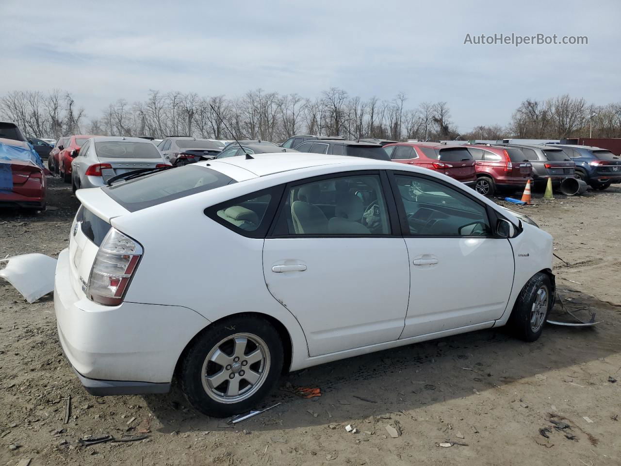 2008 Toyota Prius  White vin: JTDKB20U387698303