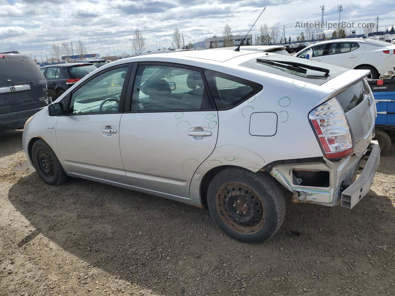 2007 Toyota Prius  Silver vin: JTDKB20U477683002