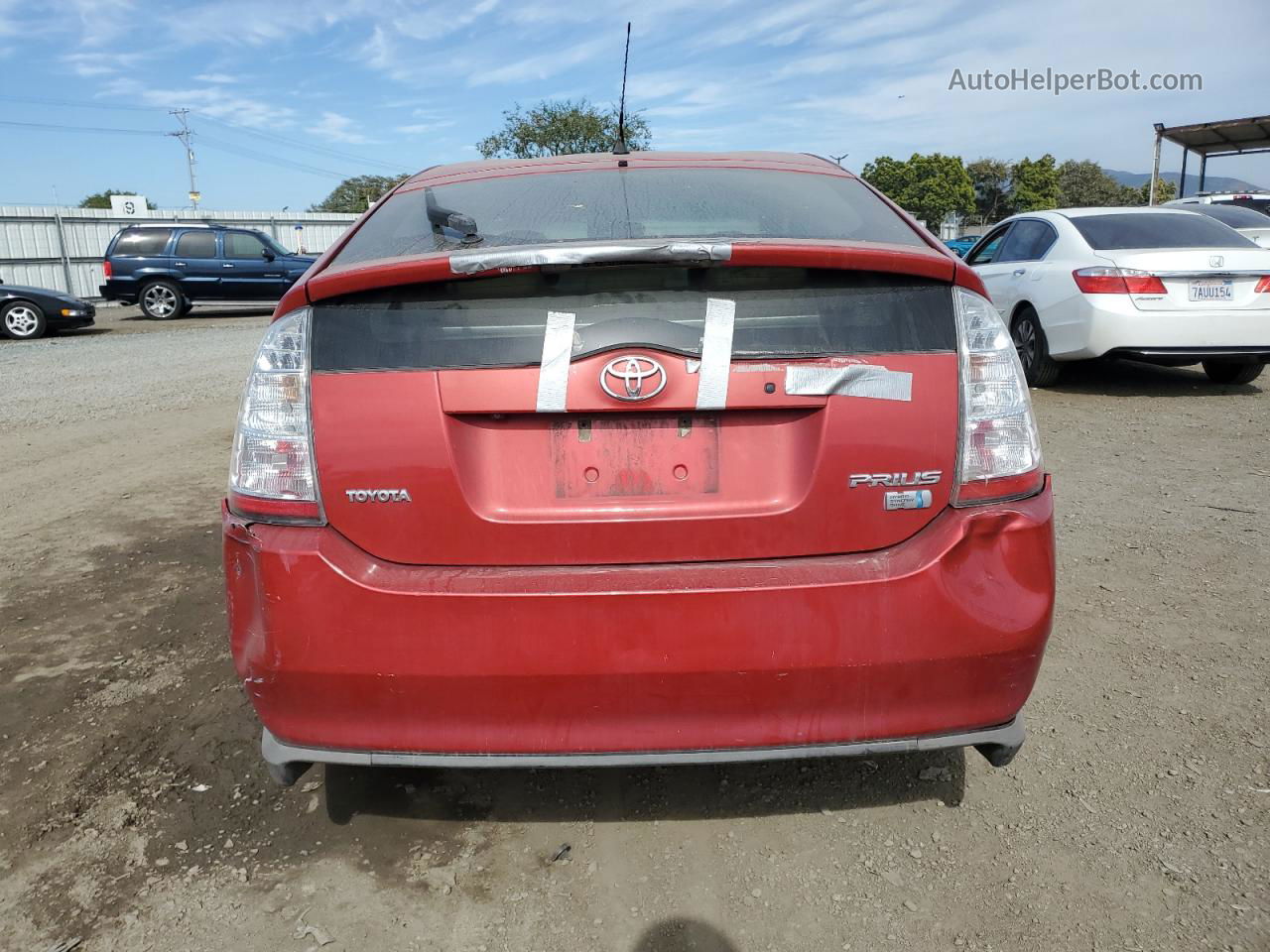 2008 Toyota Prius  Red vin: JTDKB20U487804614