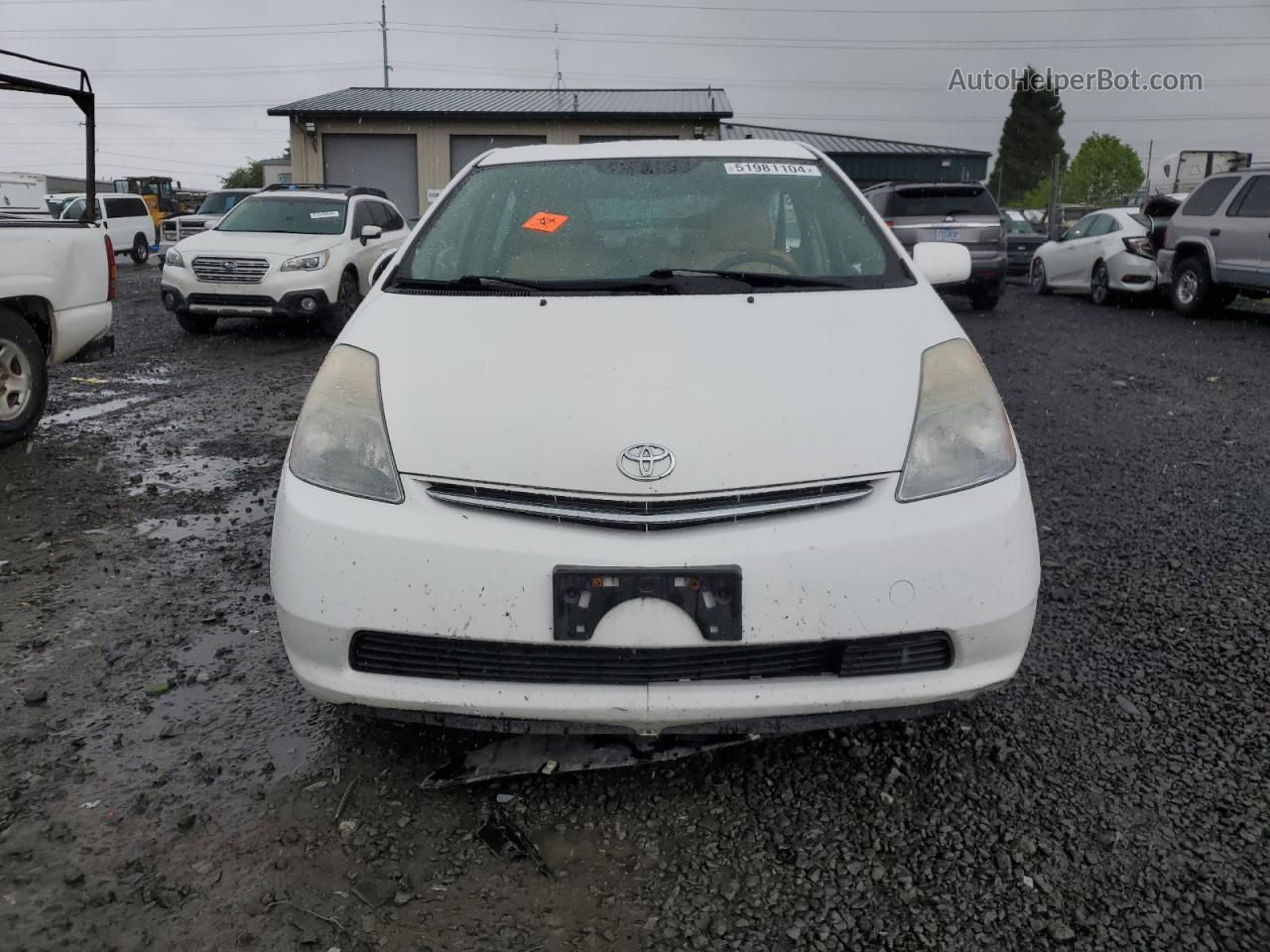 2007 Toyota Prius  White vin: JTDKB20U577573155