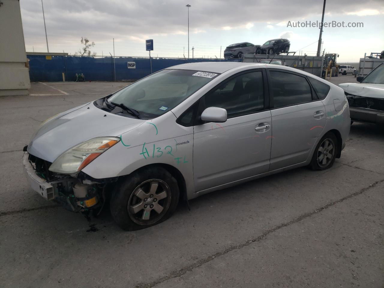 2007 Toyota Prius  Серебряный vin: JTDKB20U677552654