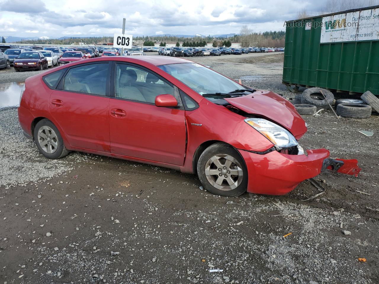 2007 Toyota Prius  Красный vin: JTDKB20U773206300