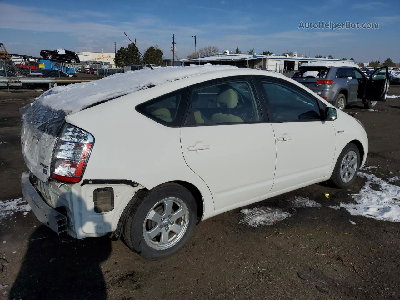 2007 Toyota Prius  White vin: JTDKB20UX77634340