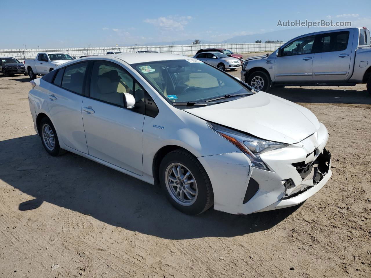 2016 Toyota Prius  White vin: JTDKBRFU0G3000154