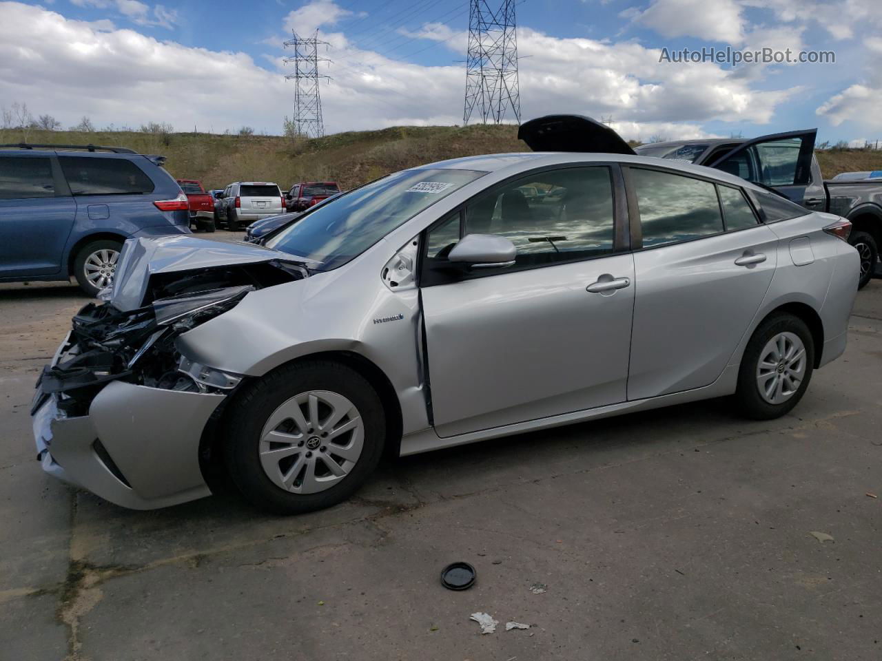 2016 Toyota Prius  Silver vin: JTDKBRFU2G3022012