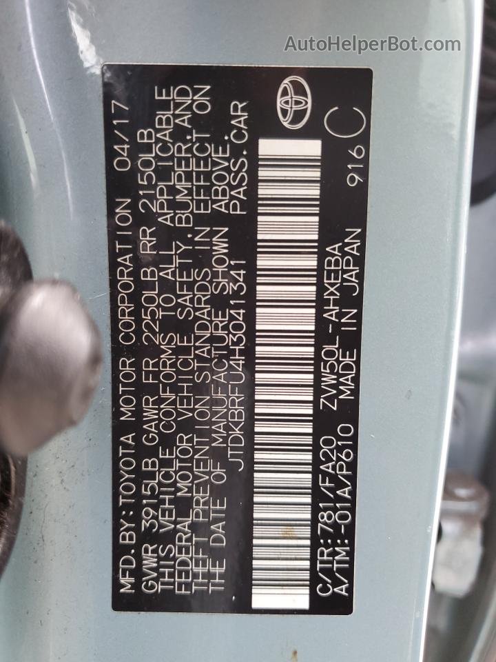 2017 Toyota Prius  Синий vin: JTDKBRFU4H3041341