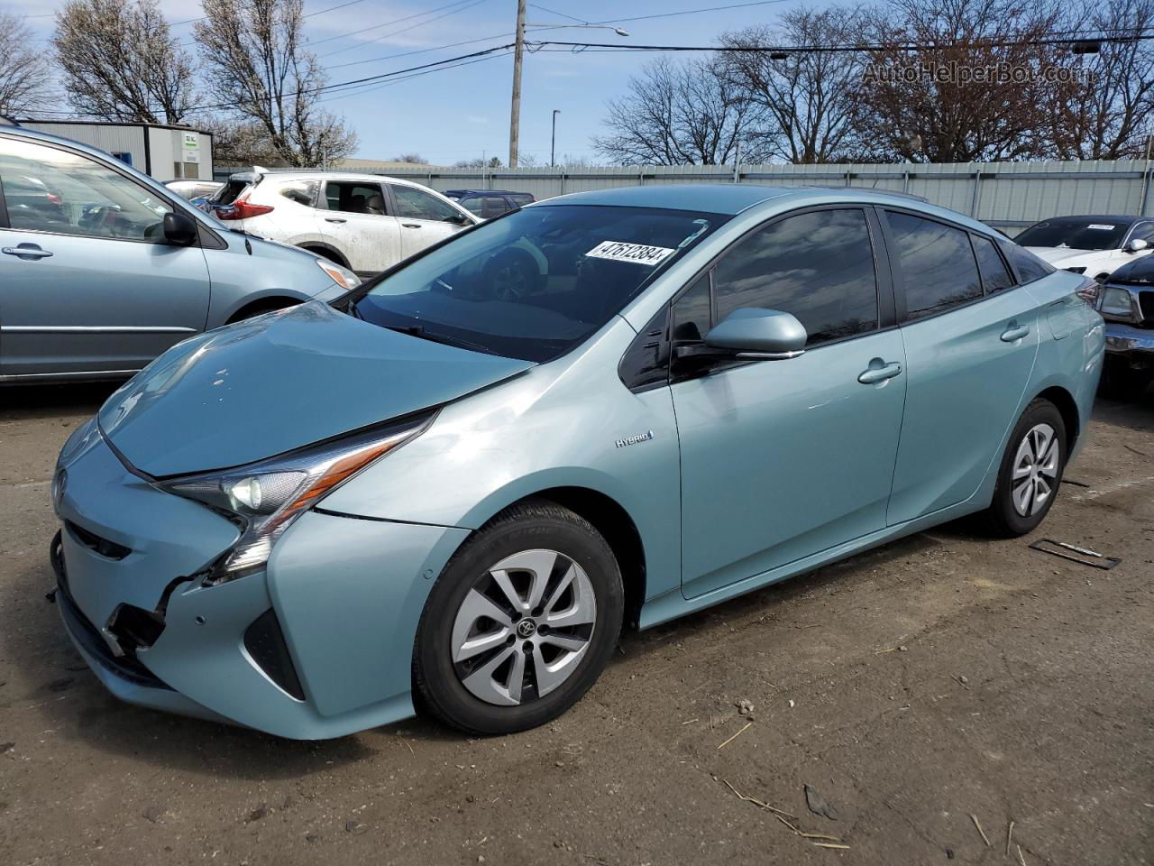 2017 Toyota Prius  Синий vin: JTDKBRFU4H3041341