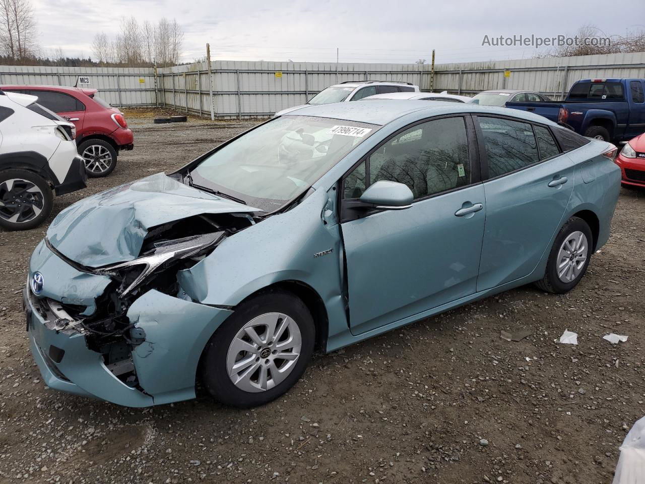 2016 Toyota Prius  Синий vin: JTDKBRFU5G3000991