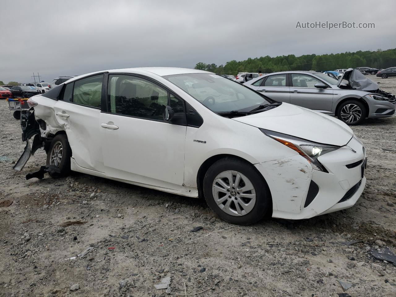 2017 Toyota Prius  Белый vin: JTDKBRFU5H3038691