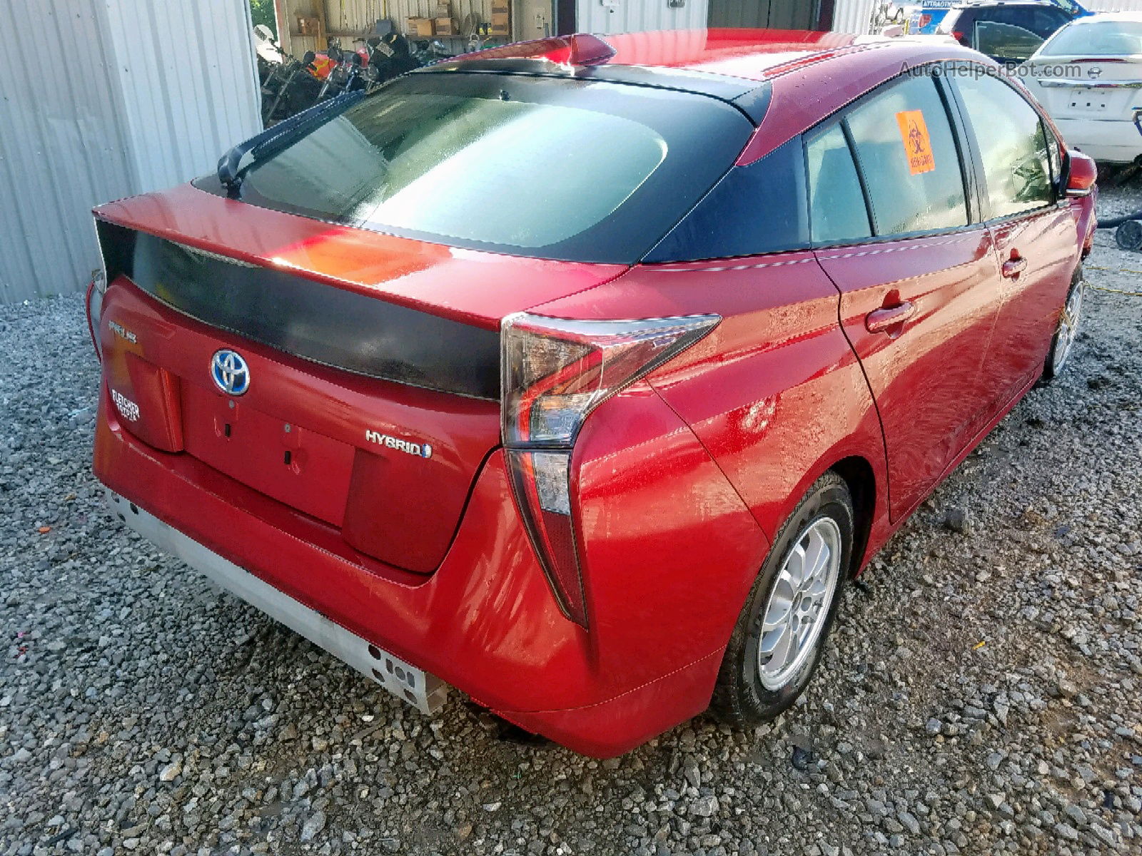 2017 Toyota Prius Red vin: JTDKBRFU7H3541316