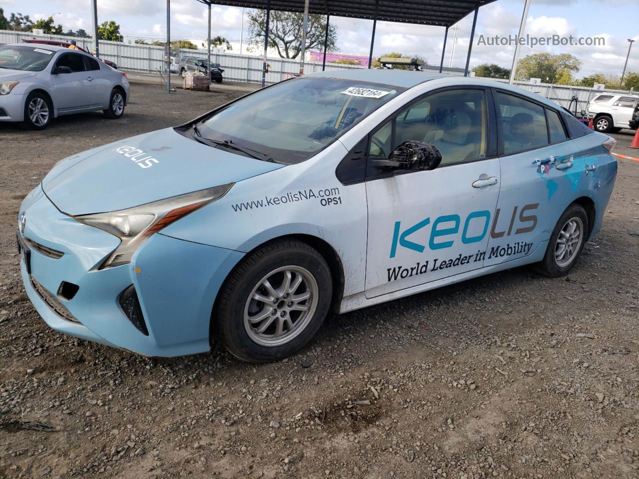 2016 Toyota Prius  Turquoise vin: JTDKBRFUXG3017396