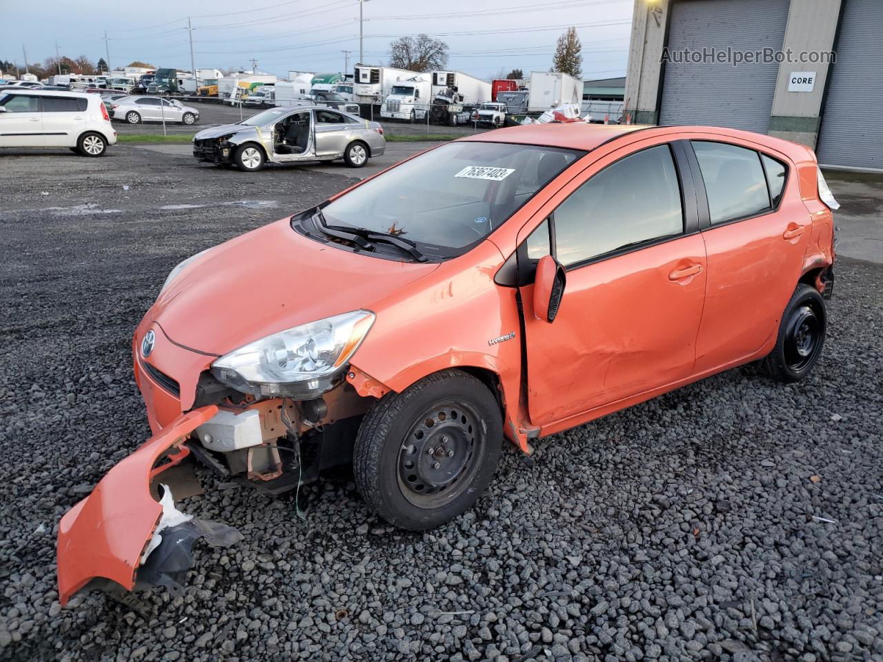 2012 Toyota Prius C  Orange vin: JTDKDTB30C1005445