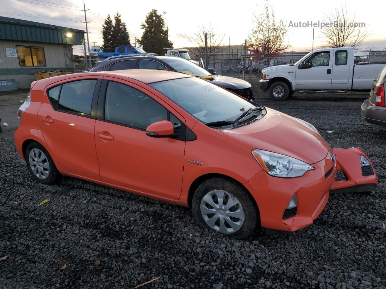 2012 Toyota Prius C  Orange vin: JTDKDTB30C1005445